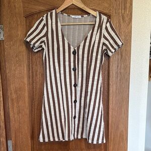 Zara Striped Button-Down Dress